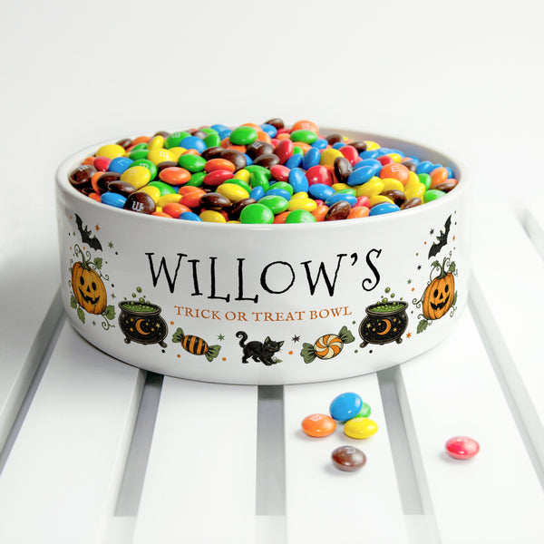 Personalised Halloween Trick or Treat Serving Bowl