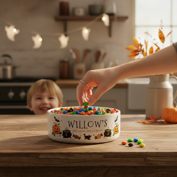 Personalised Halloween Trick or Treat Serving Bowl