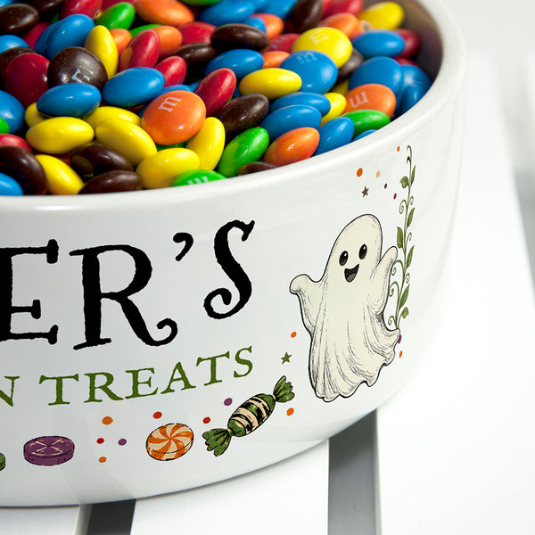 Personalised Halloween Ceramic Treats Serving Bowl