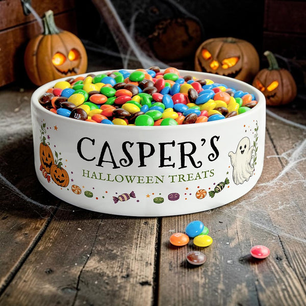 Personalised Halloween Ceramic Treats Serving Bowl