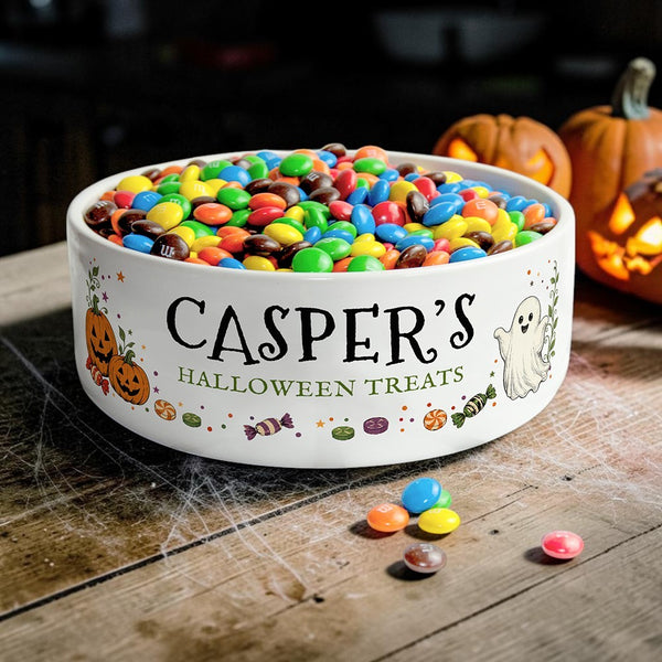 Personalised Halloween Ceramic Treats Serving Bowl