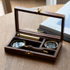 Personalised Brass Compass, Telescope and Magnifying Glass Gift Set