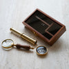 Personalised Brass Compass, Telescope and Magnifying Glass Gift Set