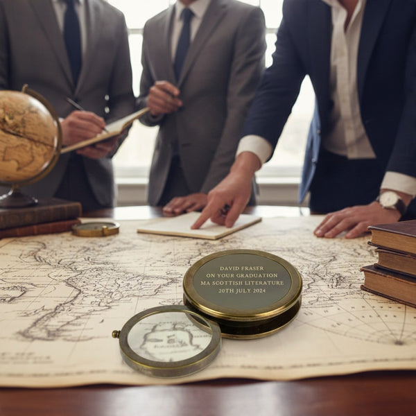 Personalised Traditional Traveller's Brass-Effect Magnifier