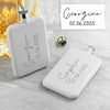 Personalised Own Handwriting Stainless Steel White Slimline Flask