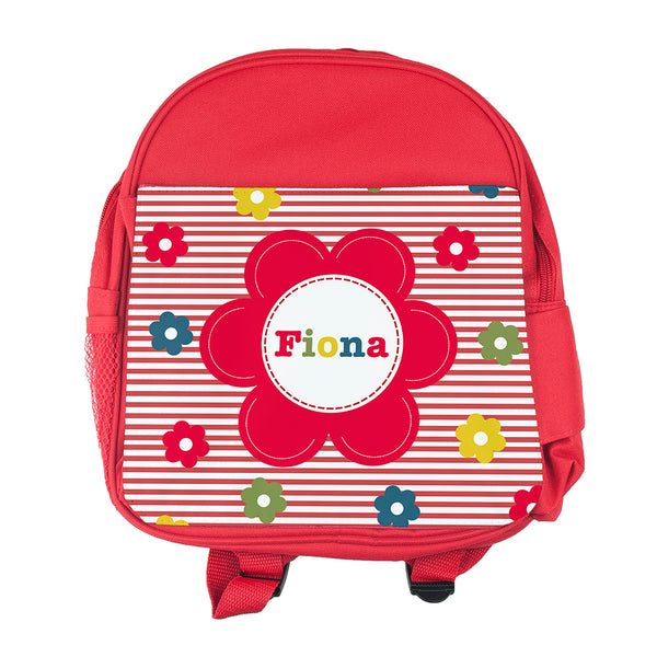 Personalised Girl's Floral Mini Rucksack