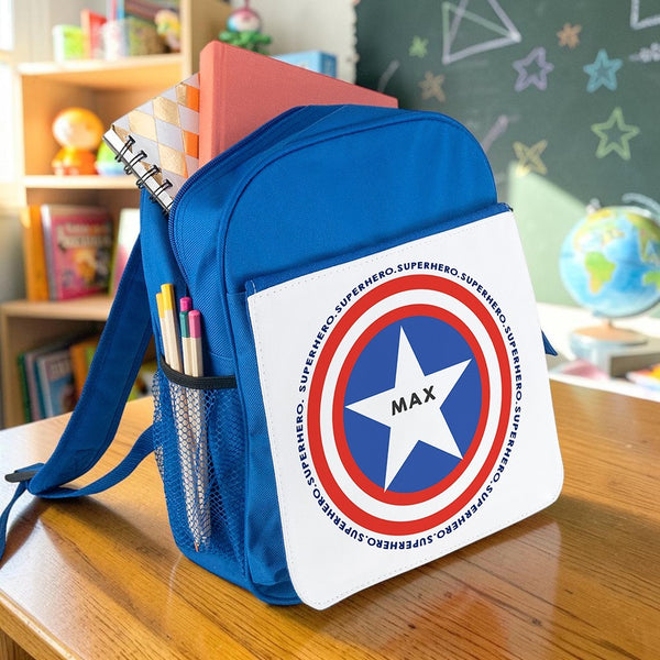 Personalised Superhero Themed Mini Rucksack