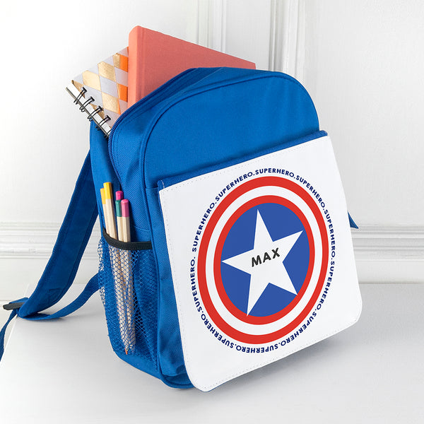 Personalised Superhero Themed Mini Rucksack
