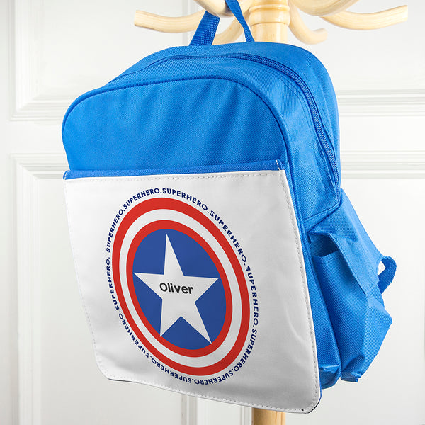 Personalised Superhero Themed Mini Rucksack