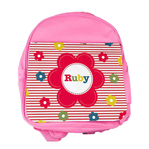 Personalised Girl's Floral Mini Rucksack