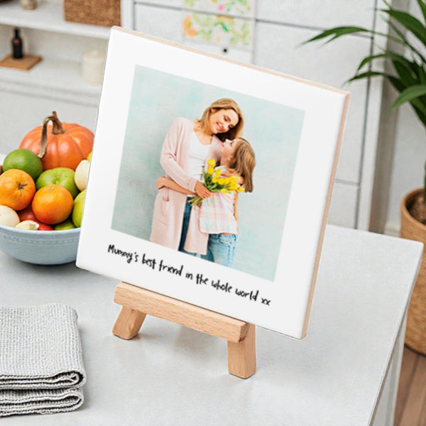Personalised Ceramic Photo Upload and Mini Easel