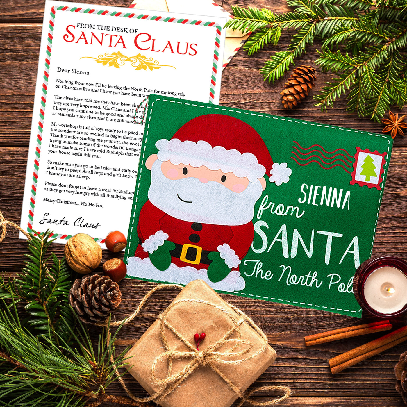 Personalised Santa Letter & Envelope Father Christmas Letter - Shop Personalised Gifts