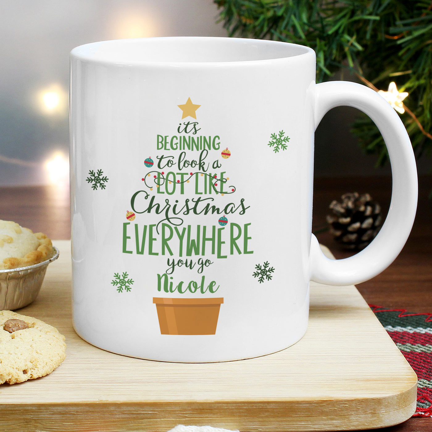 Personalised Its Beginning To Look A Lot Like Xmas Ceramic Mug