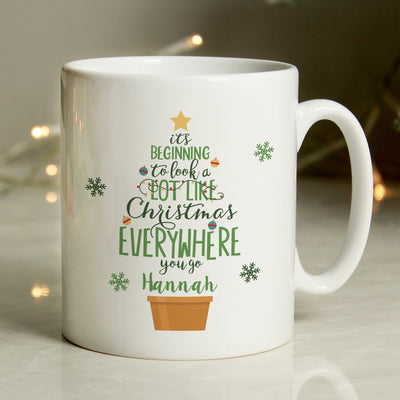 Personalised Its Beginning To Look A Lot Like Xmas Ceramic Mug