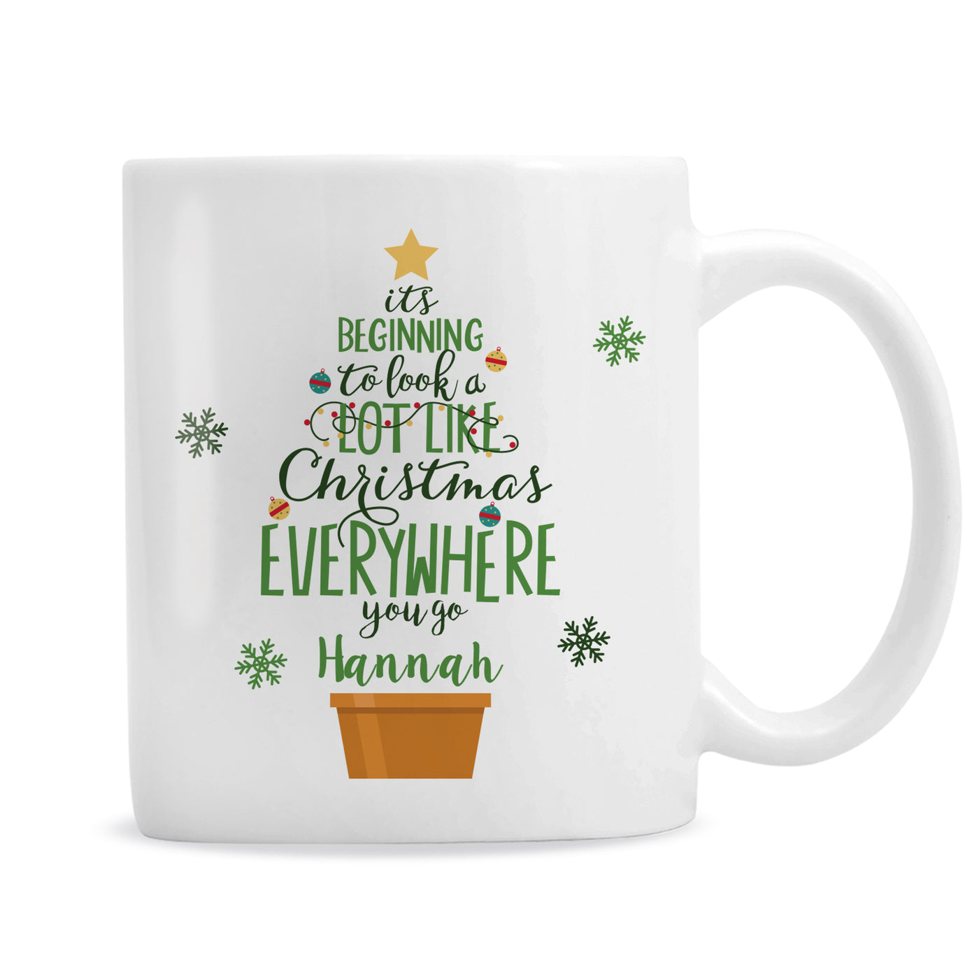 Personalised Its Beginning To Look A Lot Like Xmas Ceramic Mug