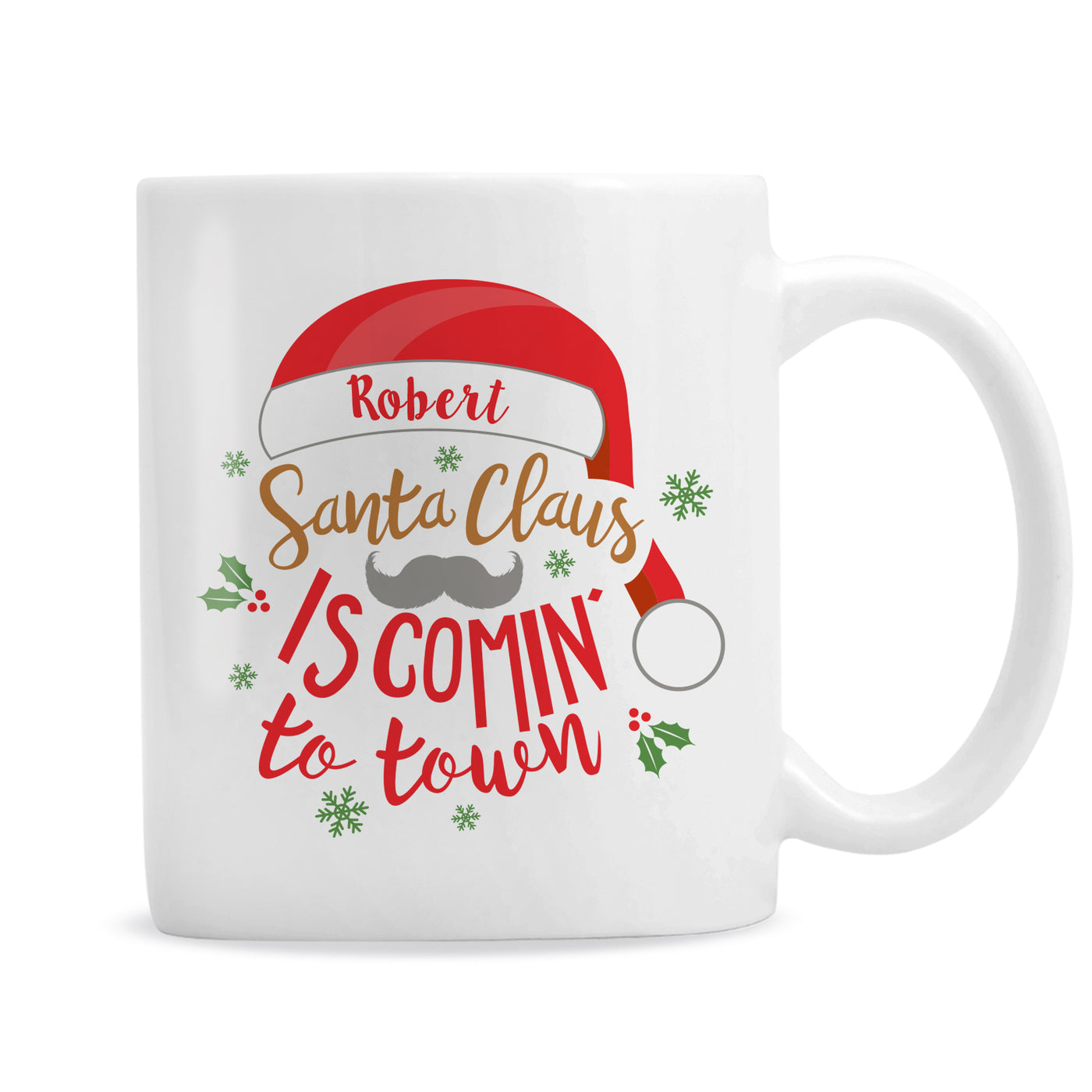 Personalised Santa Claus Is Comin To Town Ceramic Mug