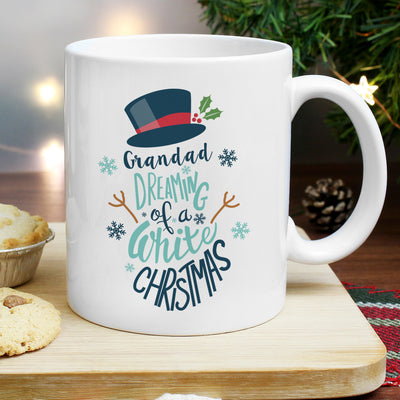 Personalised White Christmas Ceramic Mug