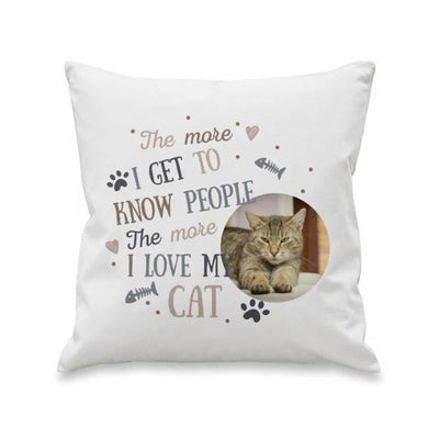 I Love My Cat Photo Upload Filled Cushion - Shop Personalised Gifts