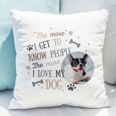 I Love My Dog Photo Upload Filled Cushion - Shop Personalised Gifts