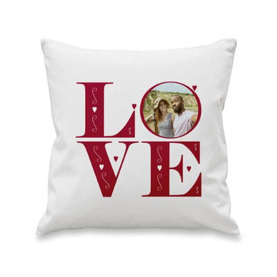 LOVE Photo Upload Filled Cushion - Shop Personalised Gifts