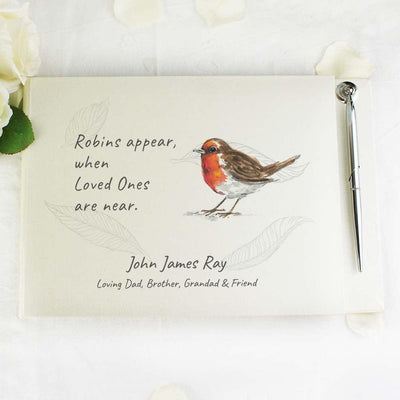 Personalised Robins Appear Guest Book - Shop Personalised Gifts