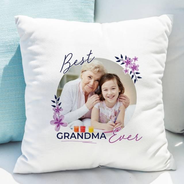 Floral Best Ever Photo Upload Cushion - Shop Personalised Gifts