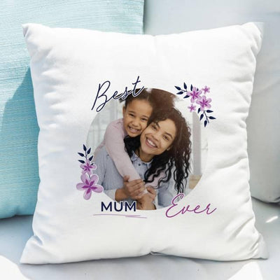 Floral Best Ever Photo Upload Cushion - Shop Personalised Gifts