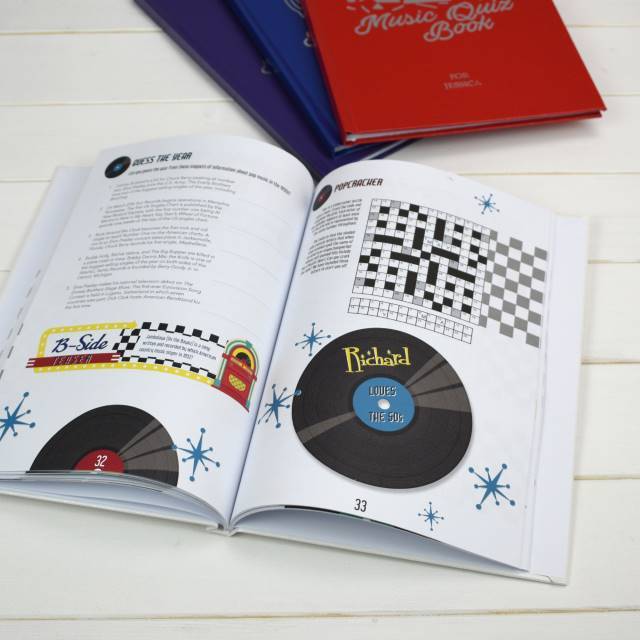 Personalised 1950s Music Quiz Book - Shop Personalised Gifts