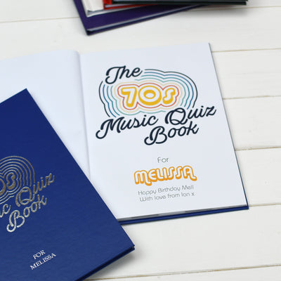 Personalised 1970s Music Quiz Book - Shop Personalised Gifts