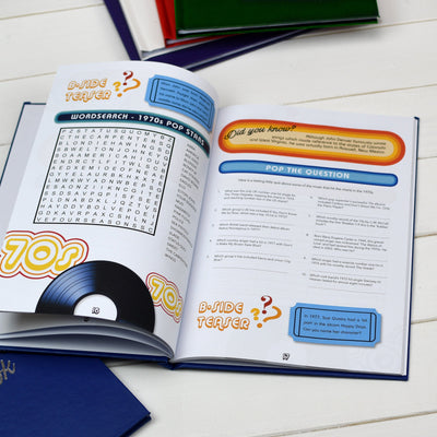 Personalised 1970s Music Quiz Book - Shop Personalised Gifts