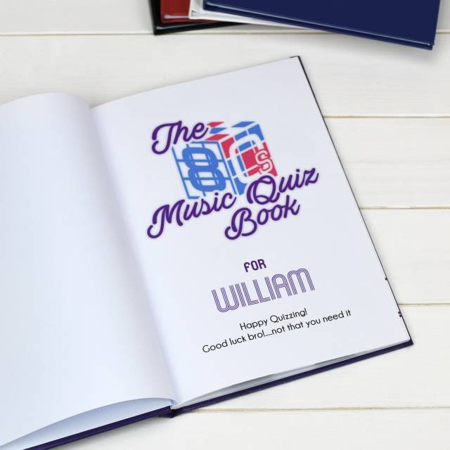Personalised 1980s Music Quiz Book - Shop Personalised Gifts