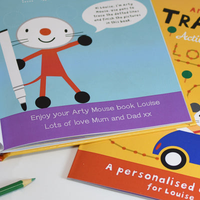 Personalised Arty Mouse Tracing Activity Book - Shop Personalised Gifts