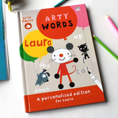Personalised Arty Mouse Learning Words Activity Book - Shop Personalised Gifts