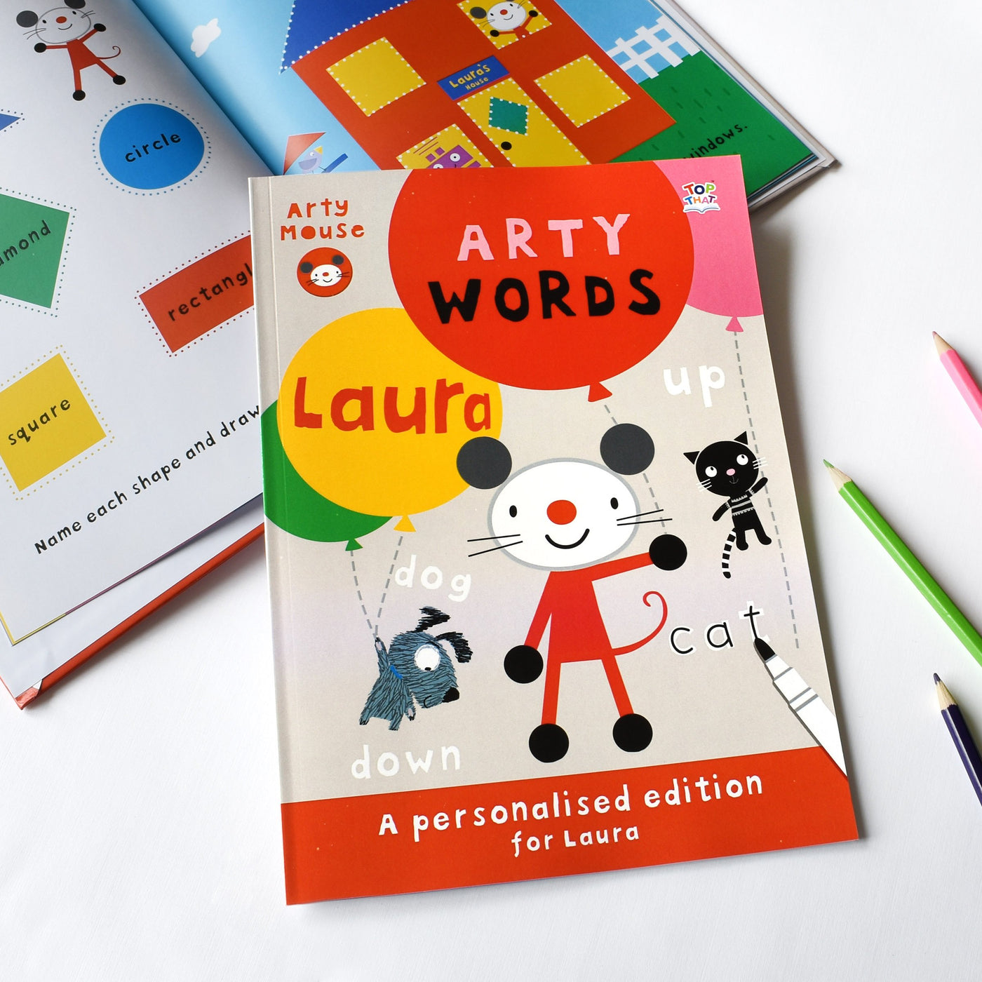 Personalised Arty Mouse Learning Words Activity Book - Shop Personalised Gifts