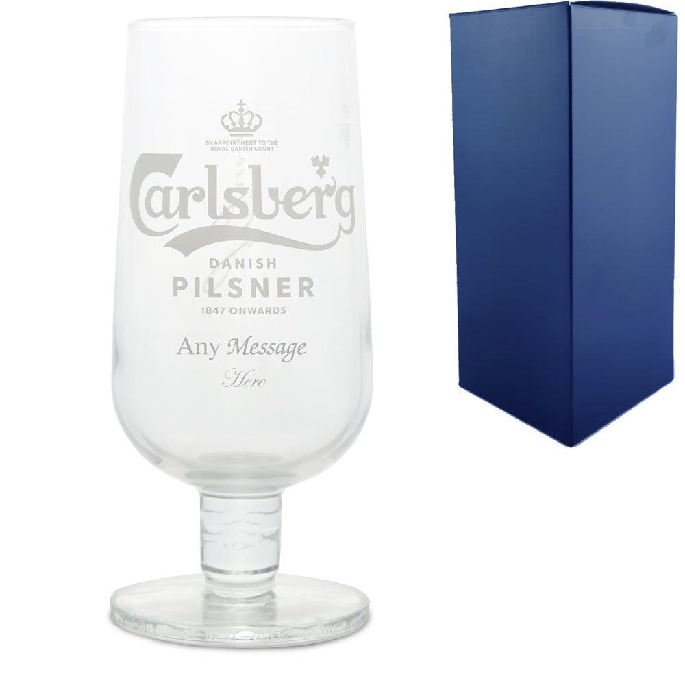 Engraved Carlsberg Chalice Pint Glass Image 2