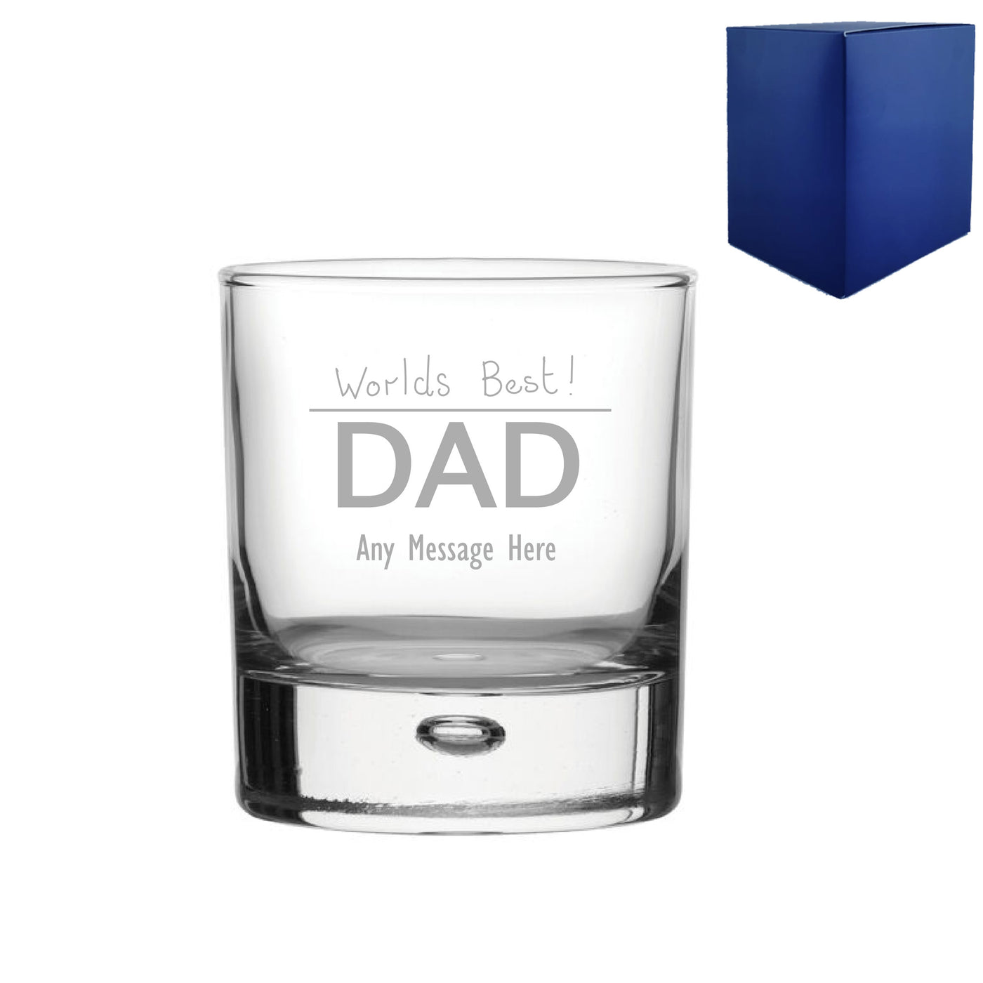Engraved Fathers Day Bubble Whisky, Gift Boxed Image 1