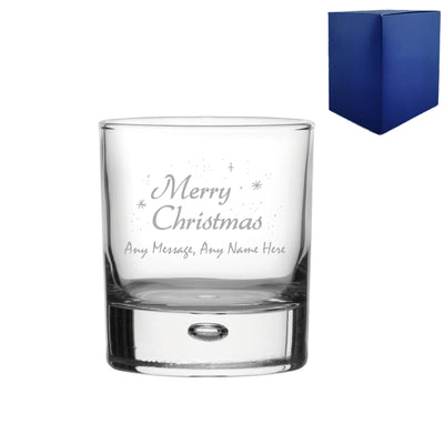Engraved Merry Christmas Bubble Whisky, Gift Boxed Image 1