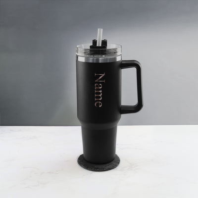 Engraved Extra Large Black Travel Cup 40oz/1135ml, Any Name Image 3