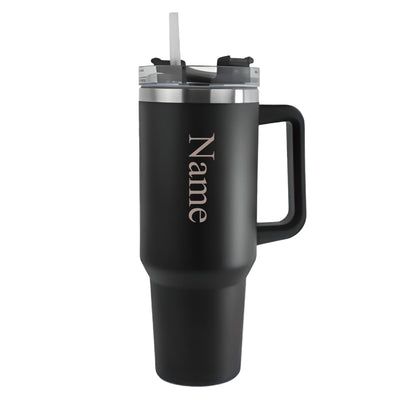 Engraved Extra Large Black Travel Cup 40oz/1135ml, Any Name Image 1
