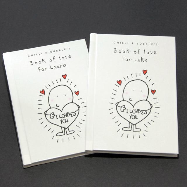Chilli and Bubble’s Personalised Book of Love for Her - Shop Personalised Gifts