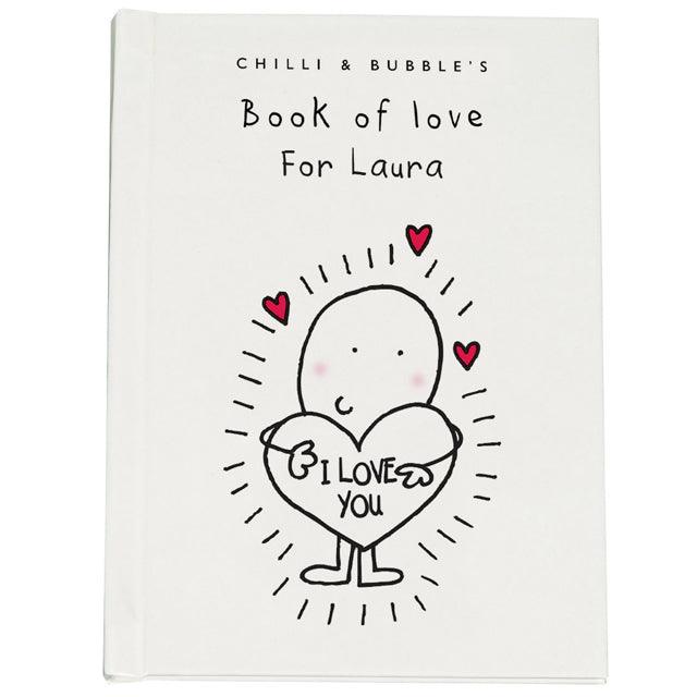 Chilli and Bubble’s Personalised Book of Love for Her - Shop Personalised Gifts