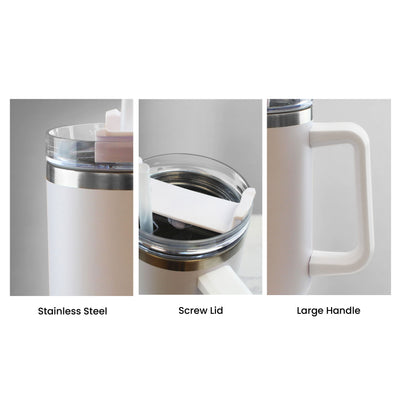Engraved Extra Large White Travel Cup 40oz/1135ml, Any Message Image 6