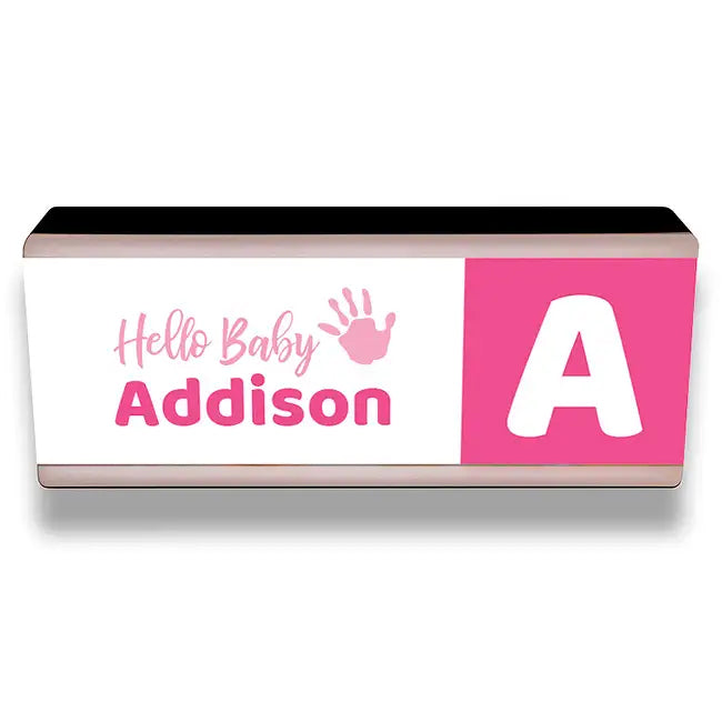 Personalised Pink Room Light Baby Girl
