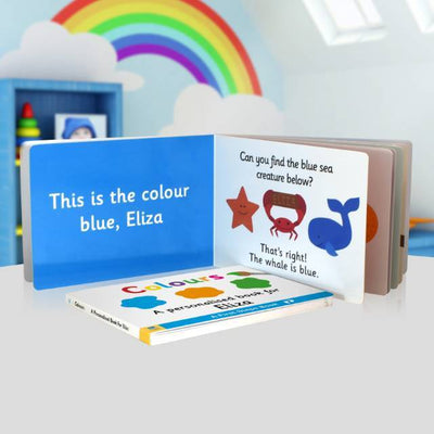 First Steps Colours Personalised Board Book - Shop Personalised Gifts