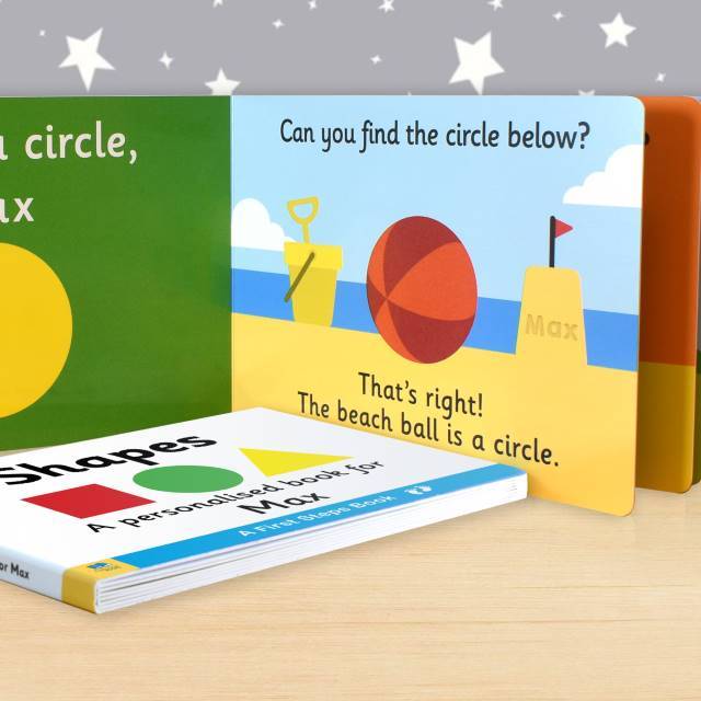 First Steps Shapes Personalised Board Book - Shop Personalised Gifts