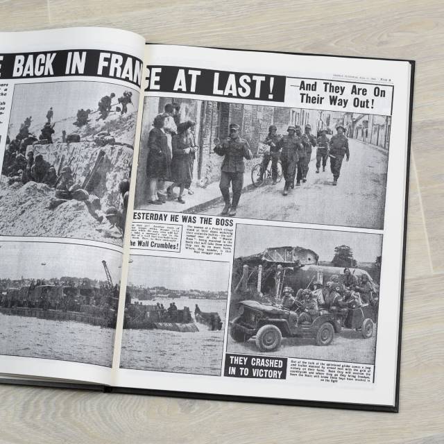 D-Day Landings Newspaper Book - Black Leather - Shop Personalised Gifts