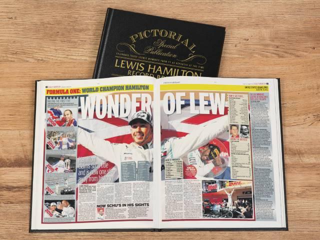 Lewis Hamilton Record Breaker – A Pictorial Newspaper Book - Shop Personalised Gifts