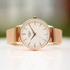 Own Handwriting Engraving Architēct Blanc Ladies Watch + Rose Gold Mesh Strap - Shop Personalised Gifts