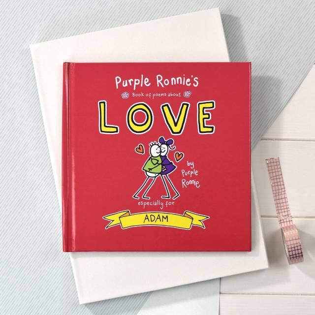 Personalised Purple Ronnie's Book of Poems About Love - Shop Personalised Gifts