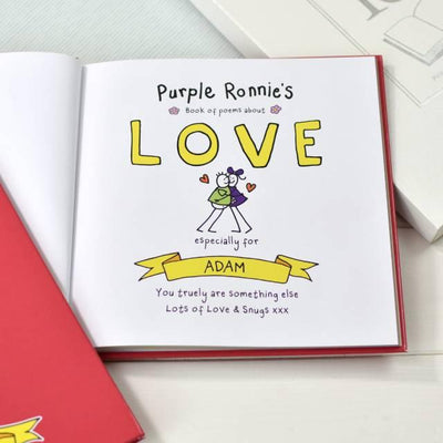 Personalised Purple Ronnie's Book of Poems About Love - Shop Personalised Gifts